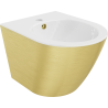 Mexen Lena bidet mural, blanc/motif lignes dorées - 35224807