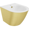 Mexen Lena bidet mural, Blanc/Or motif lignes - 35224807