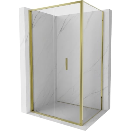 Mexen Exo cabine de douche pliante 80 x 120 cm, transparente, dorée - 816-080-120-50-00