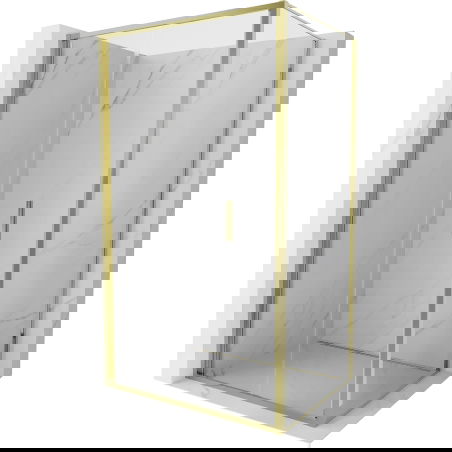 Mexen Exo cabine de douche pliante 110 x 75 cm, transparente, dorée - 816-110-075-50-00