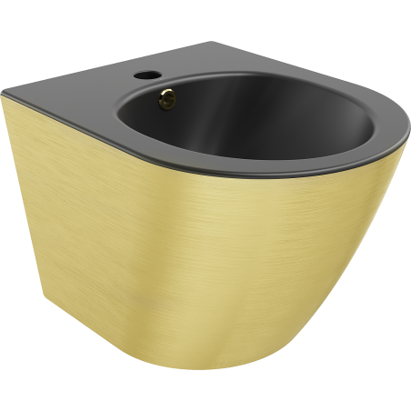 Mexen Lena bidet suspendu, noir mat/motif doré lignes - 35224877