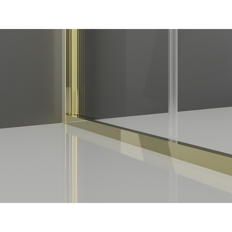Mexen Exo-F cabine de douche pliante 120 x 80 cm, transparente, dorée - 816-120-080-50-00