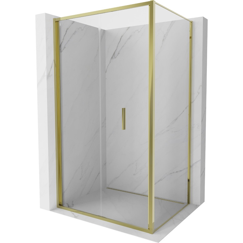 Mexen Exo-F cabine de douche pliante 120 x 100 cm, transparente, dorée - 816-120-100-50-00