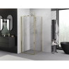 Mexen Exo-F cabine de douche pliante 120 x 120 cm, transparente, or - 816-120-120-50-00