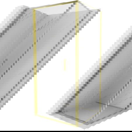 Mexen Exo cabine de douche pliante 120 x 120 cm, transparente, or - 816-120-120-50-00