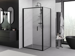 Mexen Exo cabine de douche pliante 110 x 70 cm, transparente, noire - 816-110-070-70-00