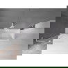 Mexen Velar L paroi de baignoire à 2 panneaux coulissants 80 x 150 cm, transparent, blanc - 896-080-003-01-20