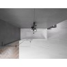 Mexen Velar L paroi de baignoire pliable à 2 volets coulissante 80 x 150 cm, transparente, métal gun - 896-080-003-01-95