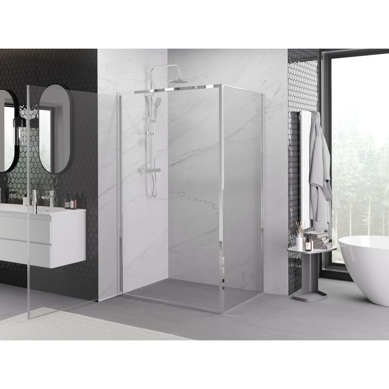 Mexen Exo cabine de douche pivotante 95 x 110 cm, transparent, chrome - 817-095-110-01-00