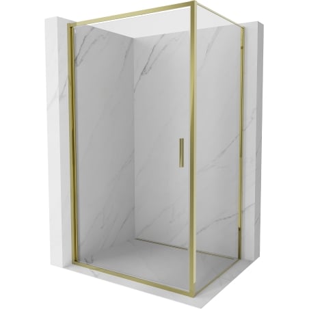 Mexen Exo cabine de douche pivotante 100 x 110 cm, transparente, dorée - 817-100-110-50-00