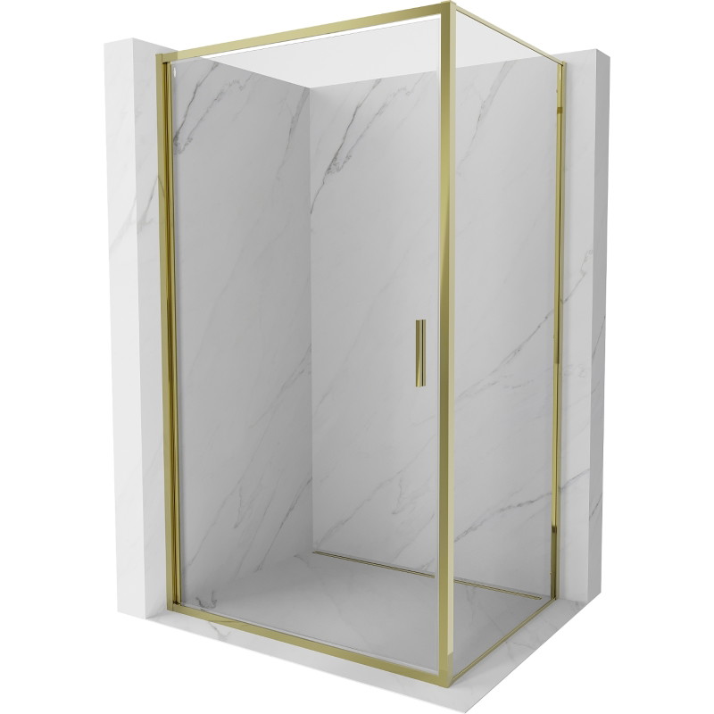 Mexen Exo-B cabine de douche pliante 80 x 120 cm, transparente, dorée - 817-080-120-50-00