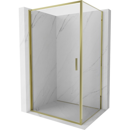 Mexen Exo-B cabine de douche pivotante 95 x 120 cm, transparent, or - 817-095-120-50-00