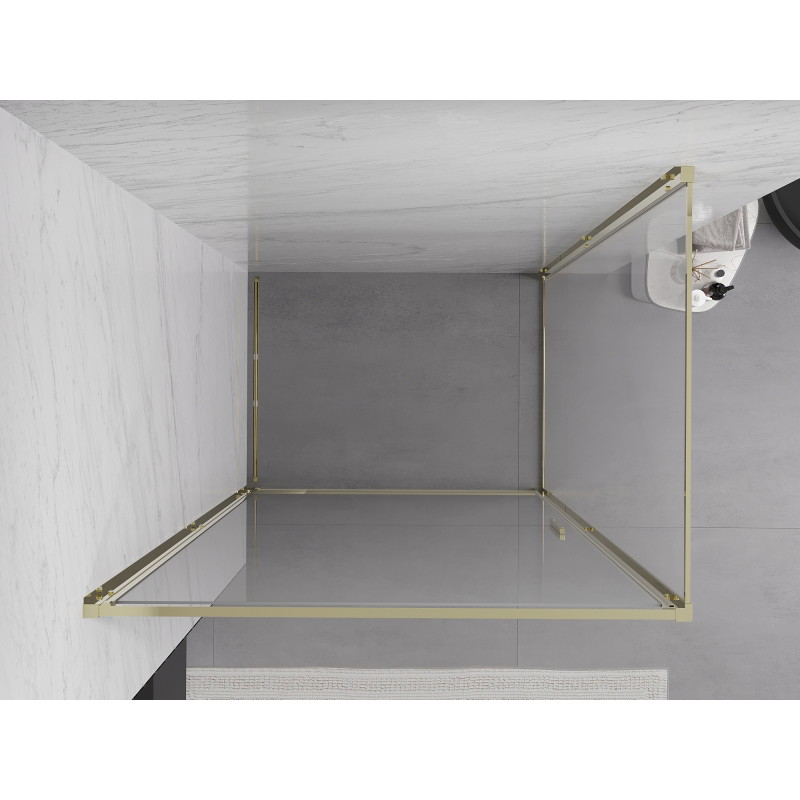 Mexen Exo-B cabine de douche pivotante 100 x 120 cm, transparente, dorée - 817-100-120-50-00