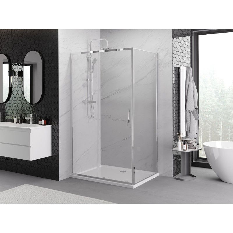 Mexen Exo cabine de douche coulissante 115 x 75 cm, transparent, chrome - 8151-115-075-01-00