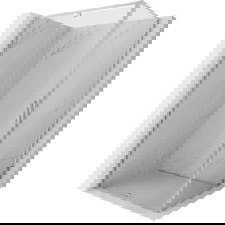 Mexen Exo cabine de douche battante 155 x 110 cm, transparent, chromé - 819-155-110-01-00