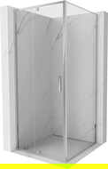 Mexen Exo cabine de douche battante 120 x 120 cm, transparent, chromé - 819-120-120-01-00