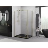 Mexen Exo-R cabine de douche pivotante 140 x 110 cm, transparente, dorée - 819-140-110-50-00