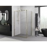 Mexen Exo-R cabine de douche pivotante 140 x 110 cm, transparente, dorée - 819-140-110-50-00