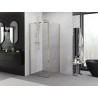 Mexen Exo-R cabine de douche pivotante 120 x 120 cm, transparente, dorée - 819-120-120-50-00