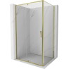 Mexen Exo-R cabine de douche pivotante 140 x 120 cm, transparente, dorée - 819-140-120-50-00