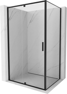 Mexen Exo-R cabine de douche pivotante 140 x 110 cm, transparente, noire - 819-140-110-70-00