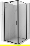 Mexen Exo cabine de douche battante 120 x 120 cm, transparente, noire - 819-120-120-70-00