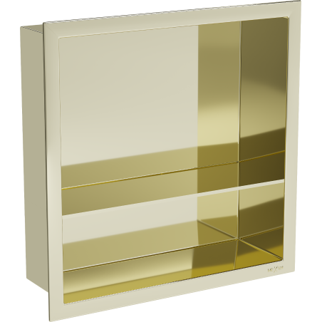 Mexen X-Wall-R étagère encastrée avec rebord et étagère 30 x 30 cm, or - 1950303010S