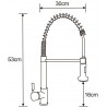 Mexen Clara mitigeur de cuisine, inox - 670501-99