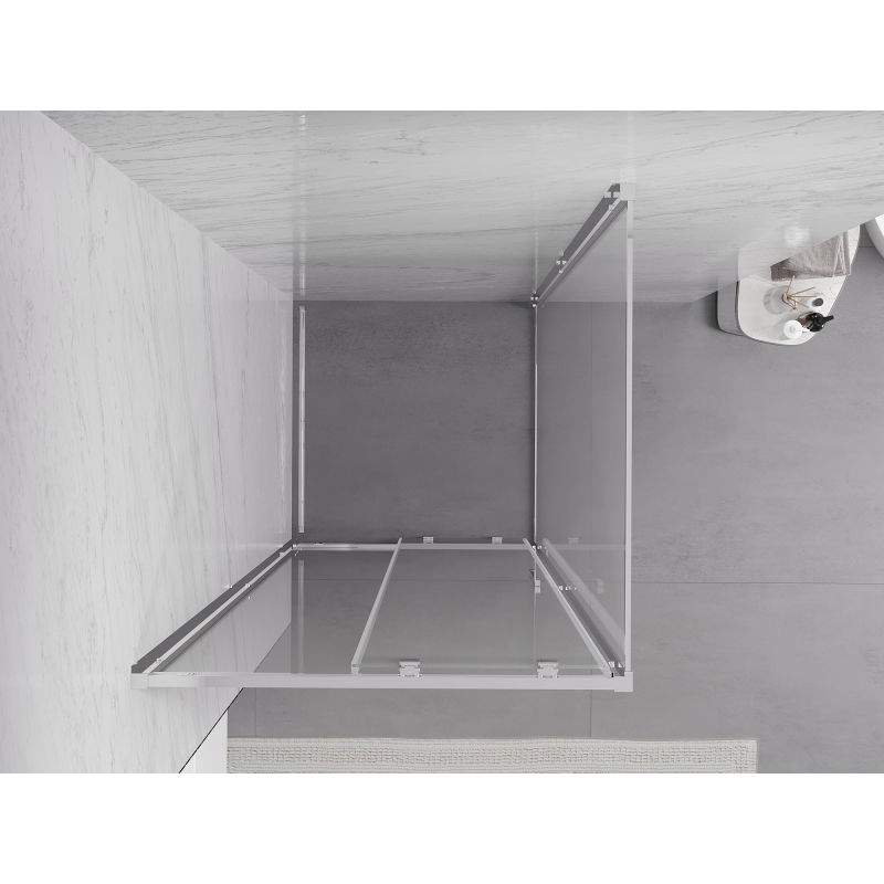 Mexen Exo cabine de douche coulissante 110 x 110 cm, transparent, chrome - 8151-110-110-01-00