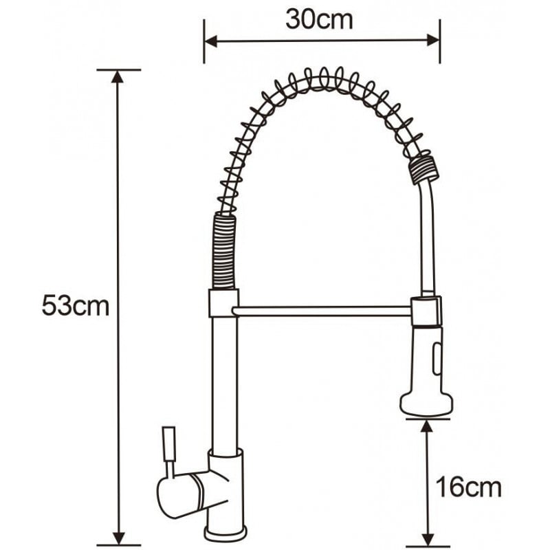 Mexen Clara robinet de cuisine, chrome - 670501-00