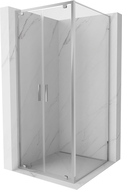 Mexen Exo cabine de douche pivotante 110 x 110 cm, transparent, chromé - 8182-110-110-01-00