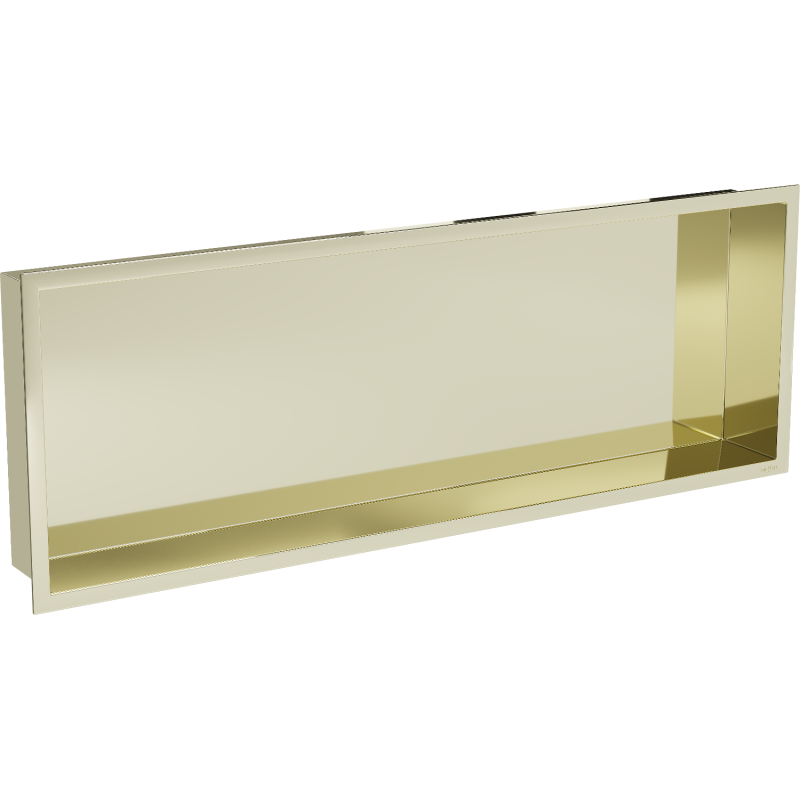 Mexen X-Wall-R étagère encastrée avec collerette 90 x 30 cm, or - 1950903010