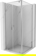 Mexen Exo cabine de douche battante 120 x 120 cm, transparente, chromée - 8182-120-120-01-00