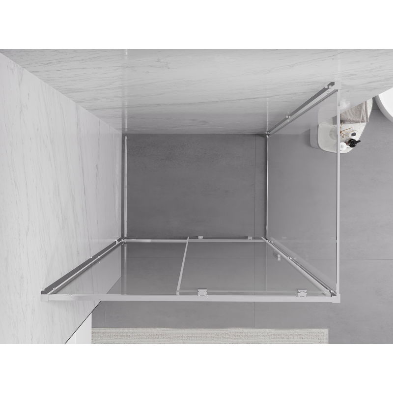 Mexen Exo cabine de douche coulissante 135 x 110 cm, transparent, chromé - 8151-135-110-01-00
