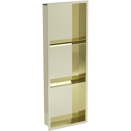 Mexen X-Wall-R étagère encastrée avec rebord et étagère 90 x 30 cm, or - 1950903010S