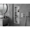 Mexen X-Wall-R étagère encastrée avec rebord et tablette 90 x 30 cm, inox - 1910903010S