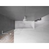 Mexen Velar L paroi de baignoire à 2 volets coulissants 75 x 150 cm, transparent, blanc - 896-075-003-01-20