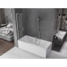 Mexen Velar L paroi de baignoire à 2 battants coulissants 75 x 150 cm, transparent, chrome - 896-075-003-01-01