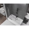 Mexen Velar L paroi de baignoire à 2 volets coulissants 75 x 150 cm, transparent, gris canon brossé - 896-075-003-01-66