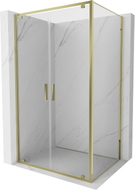 Mexen Exo-BR Duo cabine de douche battante 110 x 75 cm, transparent, dorée - 8182-110-075-50-00
