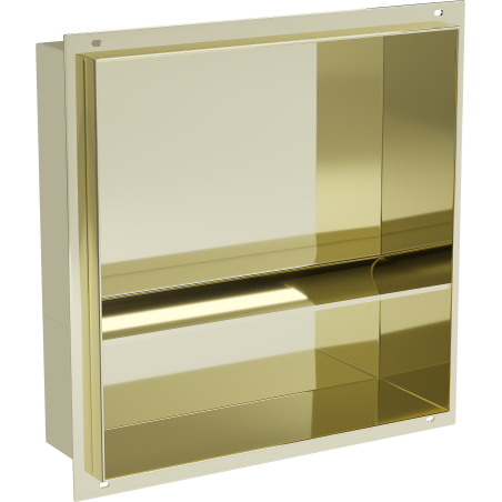 Mexen X-Wall-NR étagère encastrée sans collerette avec étagère 30 x 30 cm, or - 1951303010S
