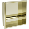 Mexen X-Wall-NR étagère encastrée sans collerette avec étagère 30 x 30 cm, or - 1951303010S