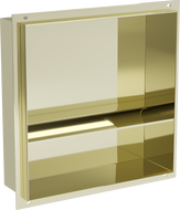 Mexen X-Wall-NR étagère encastrée sans collerette avec étagère 30 x 30 cm, or - 1951303010S