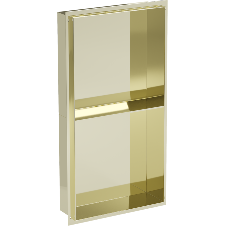 Mexen X-Wall-NR étagère encastrée sans rebord avec étagère 60 x 30 cm, or - 1951603010S