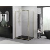 Mexen Exo-S cabine de douche coulissante 140 x 110 cm, transparente, dorée - 8151-140-110-50-00