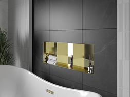 Mexen X-Wall-NR étagère encastrée sans rebord avec tablette 90 x 30 cm, or - 1951903010S