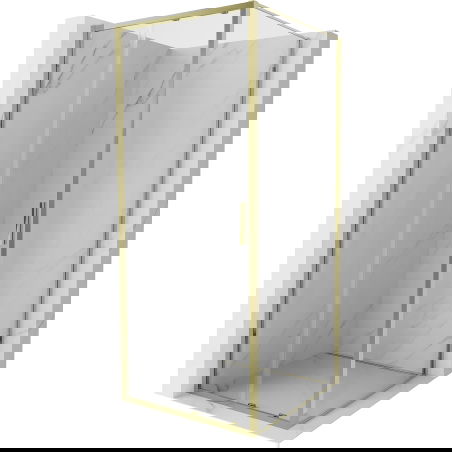 Mexen Exo cabine de douche coulissante 120 x 120 cm, transparent, dorée - 8151-120-120-50-00