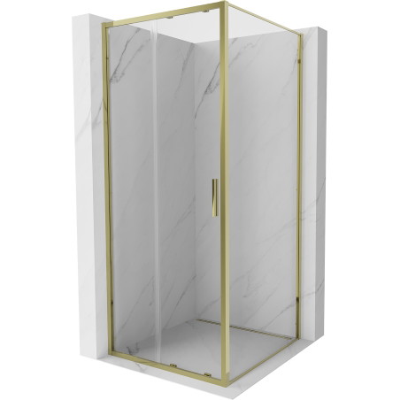 Mexen Exo-S cabine de douche coulissante 120 x 120 cm, transparent, or - 8151-120-120-50-00