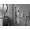 Mexen X-Wall-NR étagère encastrée sans bride avec plateau 90 x 30 cm, inox - 1911903010S