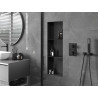 Mexen X-Wall-NR étagère à encastrer sans rebord avec tablette 90 x 30 cm, noire - 1971903010S